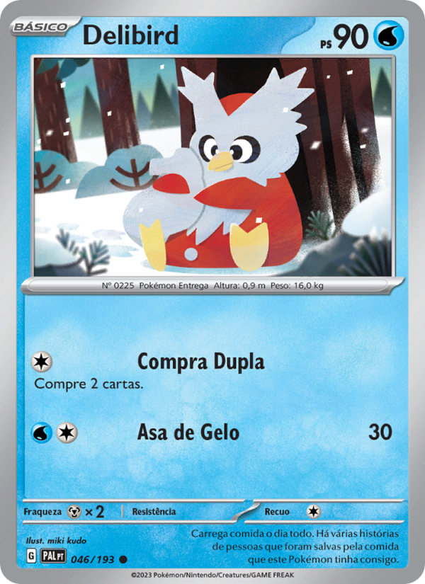 Delibird 046 — Evoluções em Paldea (Portuguese Pokémon TCG card)