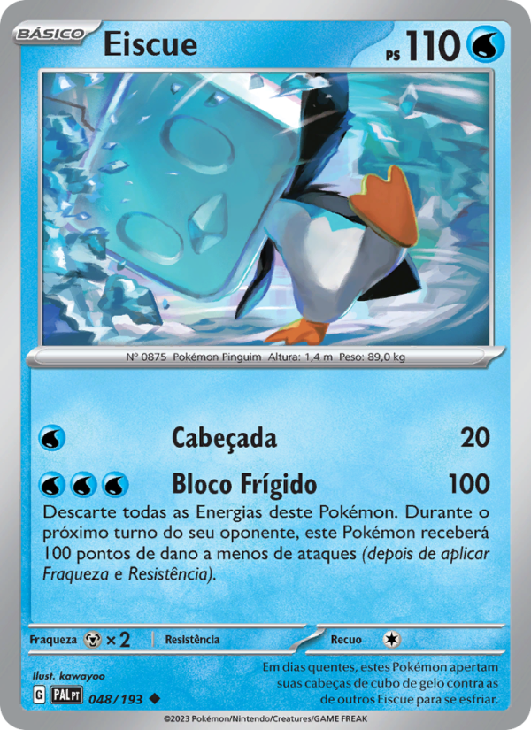 Eiscue 048 — Evoluções em Paldea (Portuguese Pokémon TCG card)