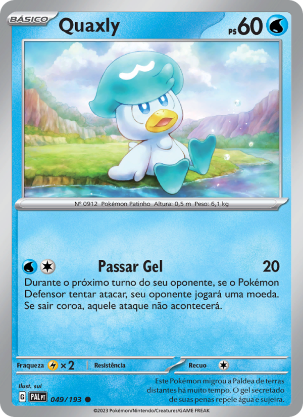 Quaxly 049 — Evoluções em Paldea (Portuguese Pokémon TCG card)