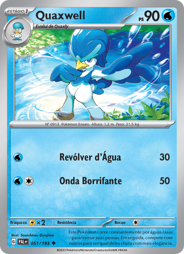 Quaxwell 051 — Evoluções em Paldea (Portuguese Pokémon TCG card)