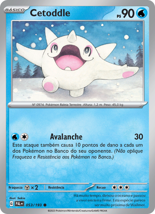 Cetoddle 053 — Evoluções em Paldea (Portuguese Pokémon TCG card)