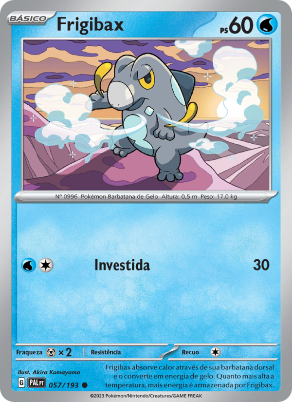 Frigibax 057 — Evoluções em Paldea (Portuguese Pokémon TCG card)