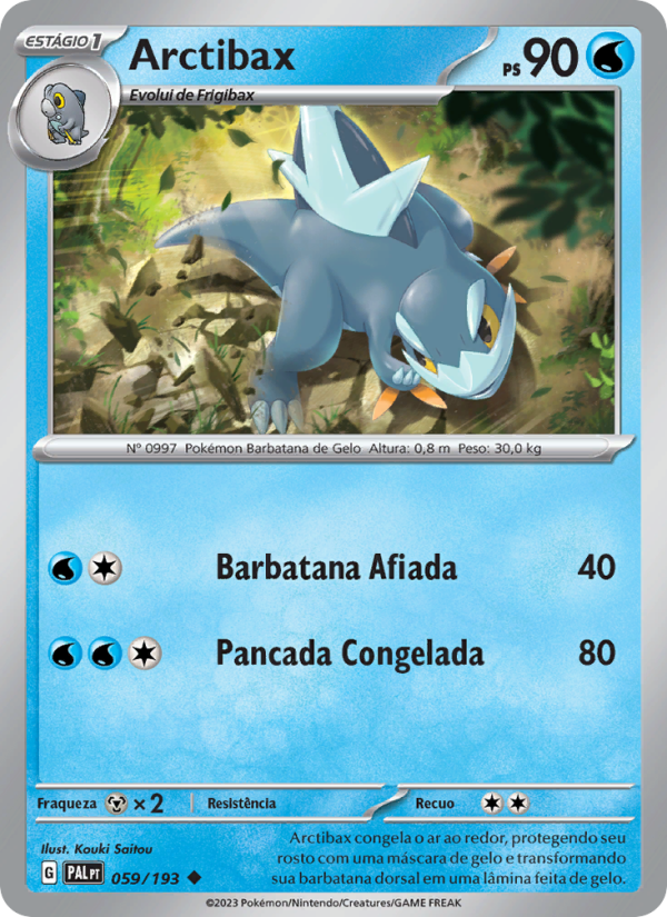 Arctibax 059 — Evoluções em Paldea (Portuguese Pokémon TCG card)