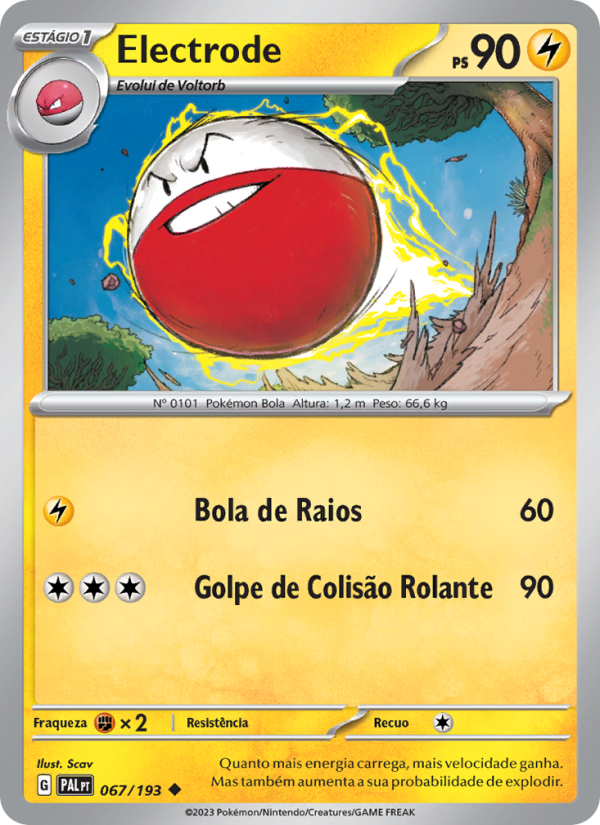 Electrode 067 — Evoluções em Paldea (Portuguese Pokémon TCG card)
