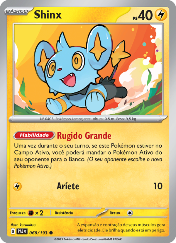 Shinx 068 — Evoluções em Paldea (Portuguese Pokémon TCG card)