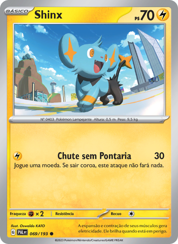 Shinx 069 — Evoluções em Paldea (Portuguese Pokémon TCG card)