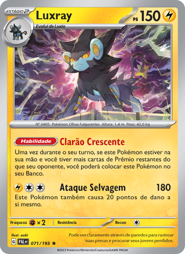 Luxray 071 — Evoluções em Paldea (Portuguese Pokémon TCG card)