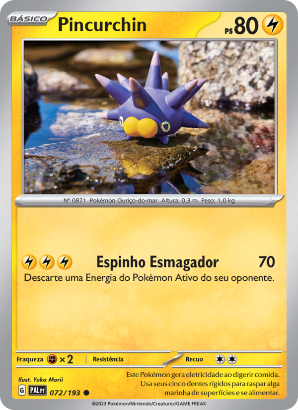 Pincurchin 072 — Evoluções em Paldea (Portuguese Pokémon TCG card)