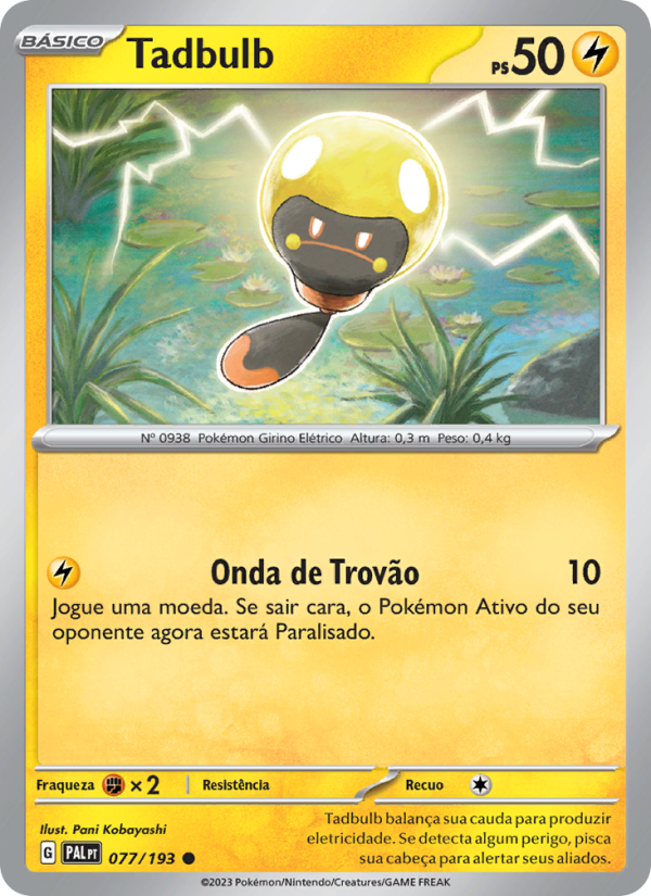 Tadbulb 077 — Evoluções em Paldea (Portuguese Pokémon TCG card)