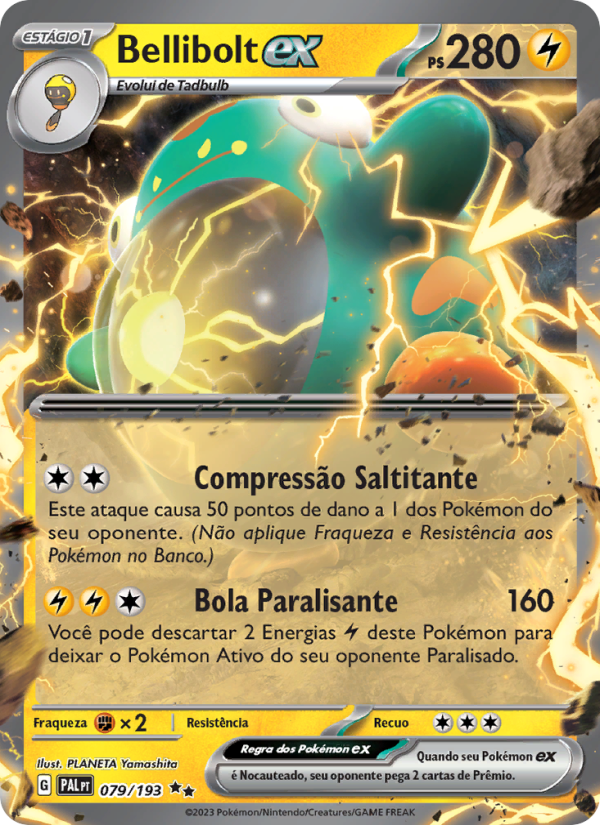 Bellibolt ex 079 — Evoluções em Paldea (Portuguese Pokémon TCG card)