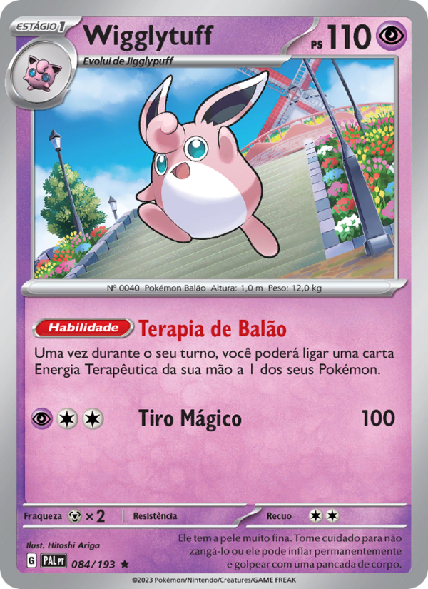 Wigglytuff 084 — Evoluções em Paldea (Portuguese Pokémon TCG card)