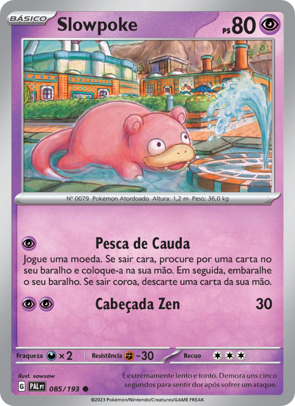 Slowpoke 085 — Evoluções em Paldea (Portuguese Pokémon TCG card)
