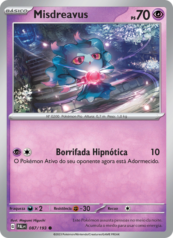 Misdreavus 087 — Evoluções em Paldea (Portuguese Pokémon TCG card)