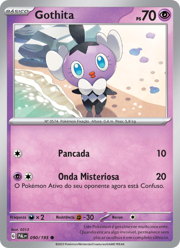 Gothita 090 — Evoluções em Paldea (Portuguese Pokémon TCG card)