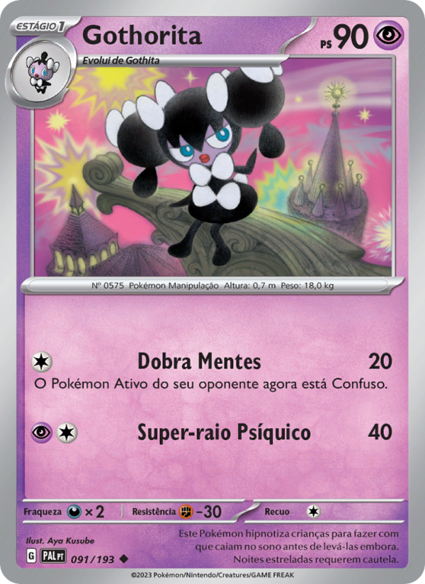 Gothorita 091 — Evoluções em Paldea (Portuguese Pokémon TCG card)