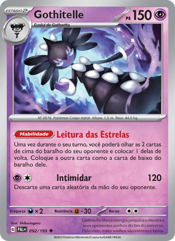Gothitelle 092 — Evoluções em Paldea (Portuguese Pokémon TCG card)