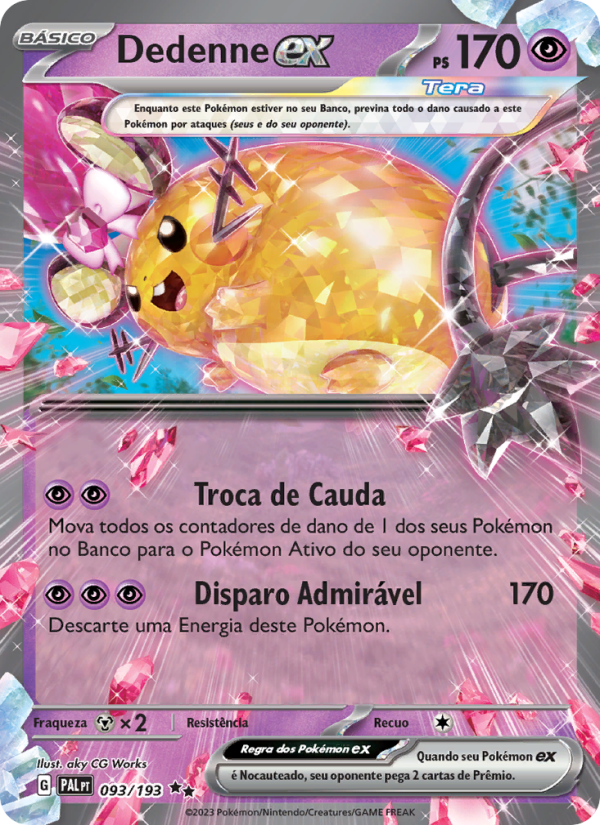 Dedenne ex 093 — Paldea Evolved (Portuguese Pokémon TCG card)