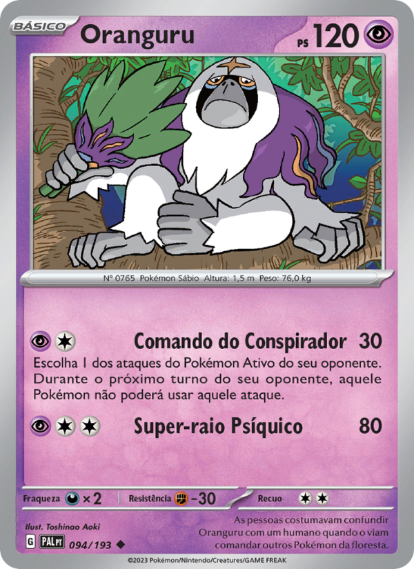 Oranguru 094 — Evoluções em Paldea (Portuguese Pokémon TCG card)