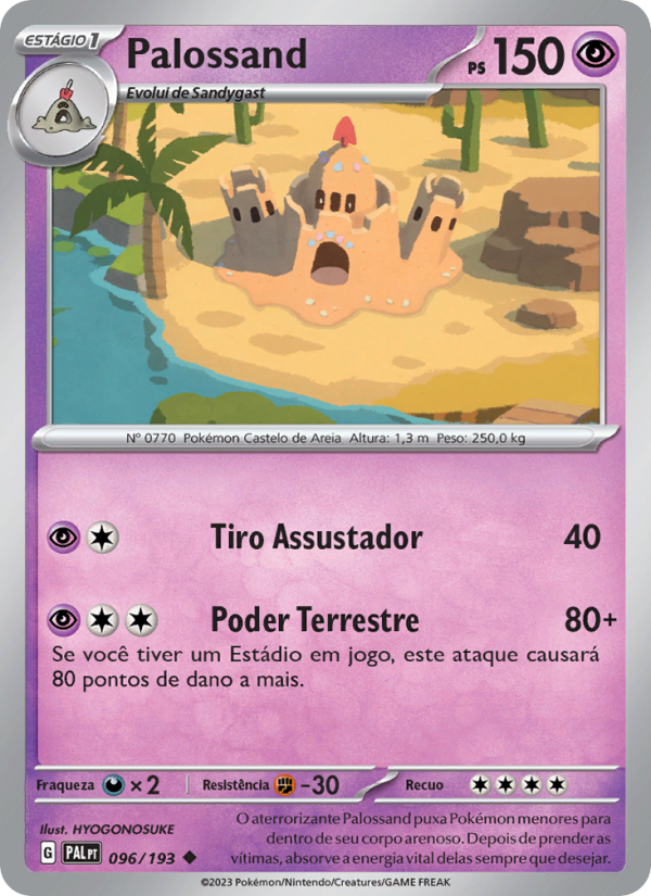 Palossand 096 — Evoluções em Paldea (Portuguese Pokémon TCG card)