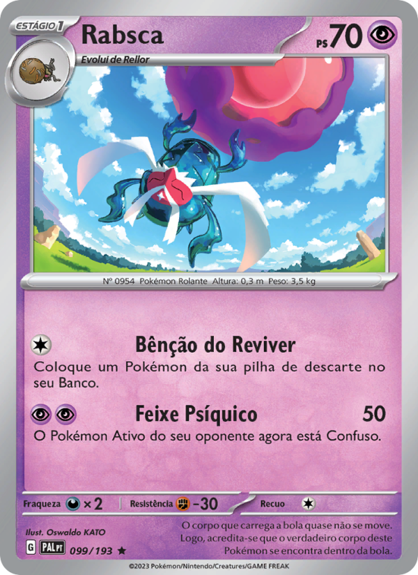 Rabsca 099 — Paldea Evolved (Portuguese Pokémon TCG card)