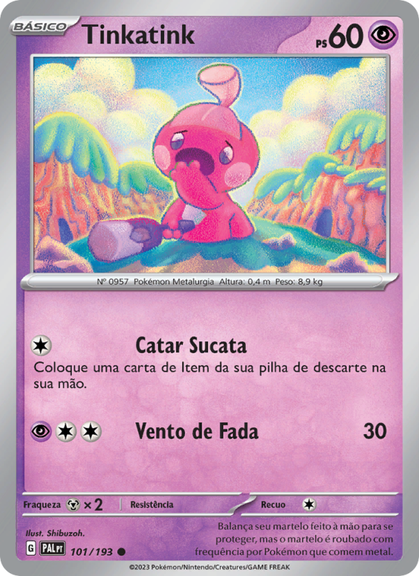 Tinkatink 101 — Paldea Evolved (Portuguese Pokémon TCG card)
