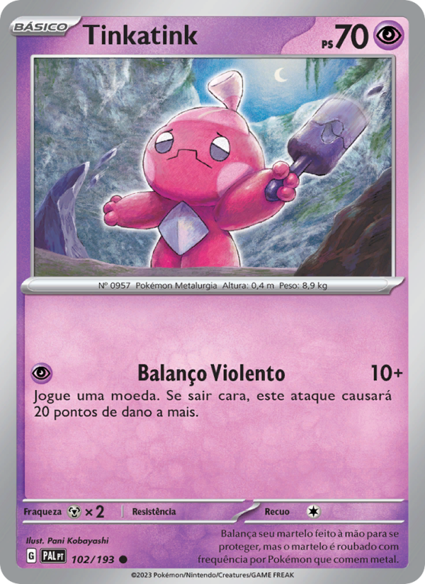 Tinkatink 102 — Evoluções em Paldea (Portuguese Pokémon TCG card)