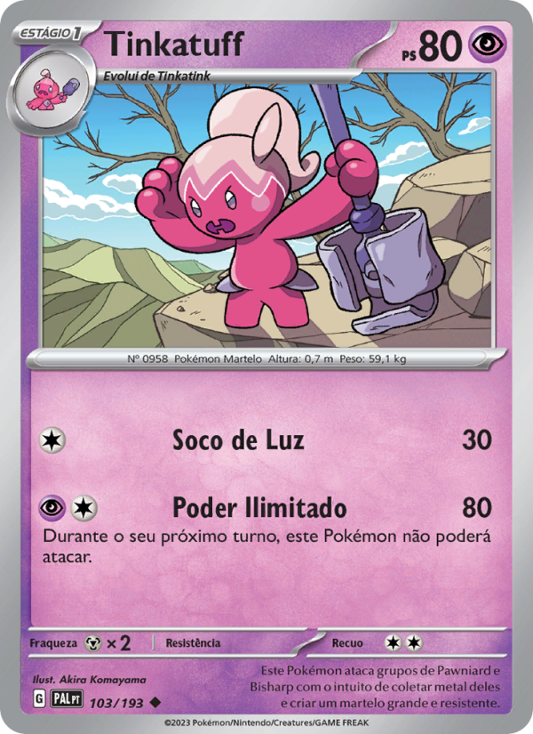 Tinkatuff 103 — Evoluções em Paldea (Portuguese Pokémon TCG card)