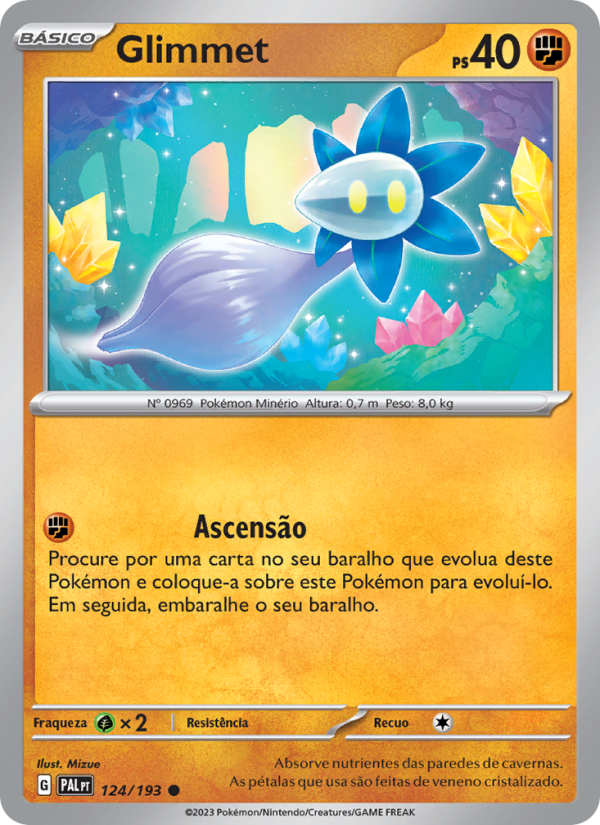 Glimmet 124 — Evoluções em Paldea (Portuguese Pokémon TCG card)