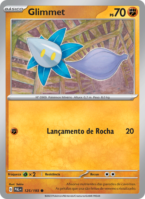 Glimmet 125 — Evoluções em Paldea (Portuguese Pokémon TCG card)