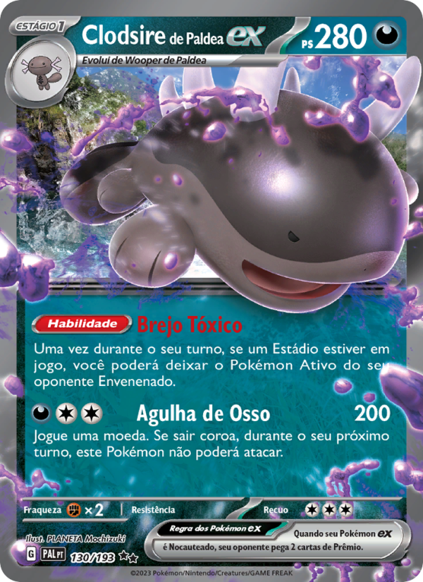 Clodsire de Paldea ex 130 — Evoluções em Paldea (Portuguese Pokémon TCG card)