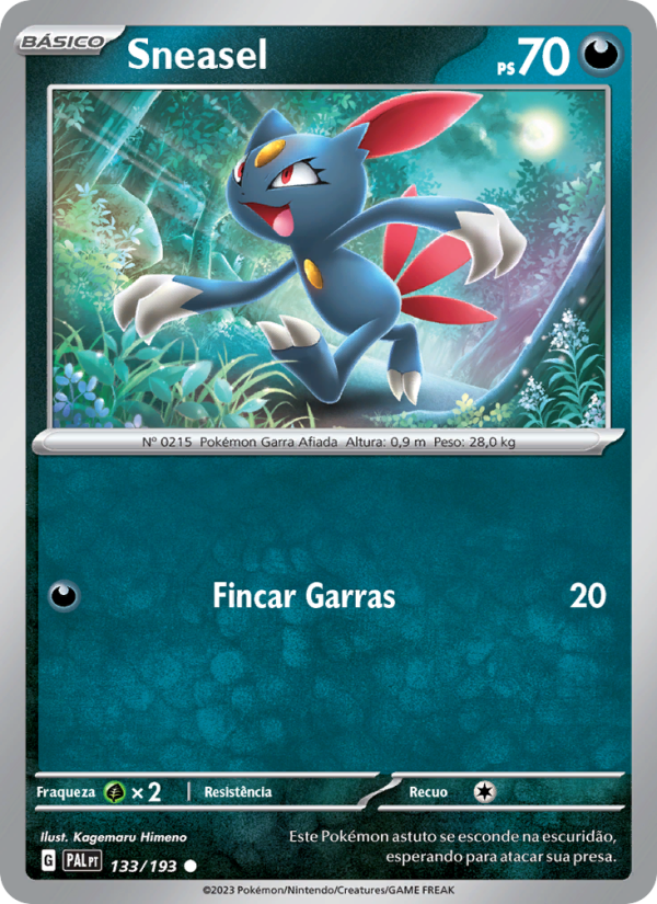 Sneasel 133 — Evoluções em Paldea (Portuguese Pokémon TCG card)