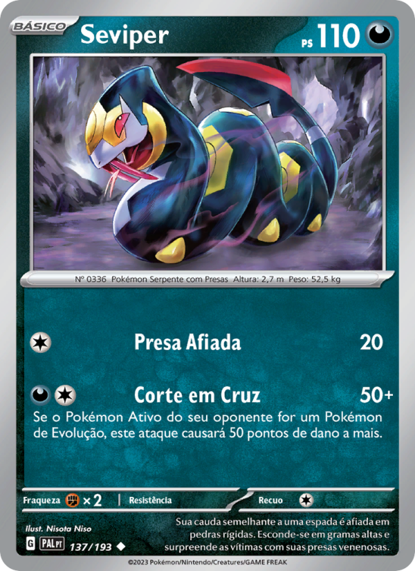 Seviper 137 — Evoluções em Paldea (Portuguese Pokémon TCG card)