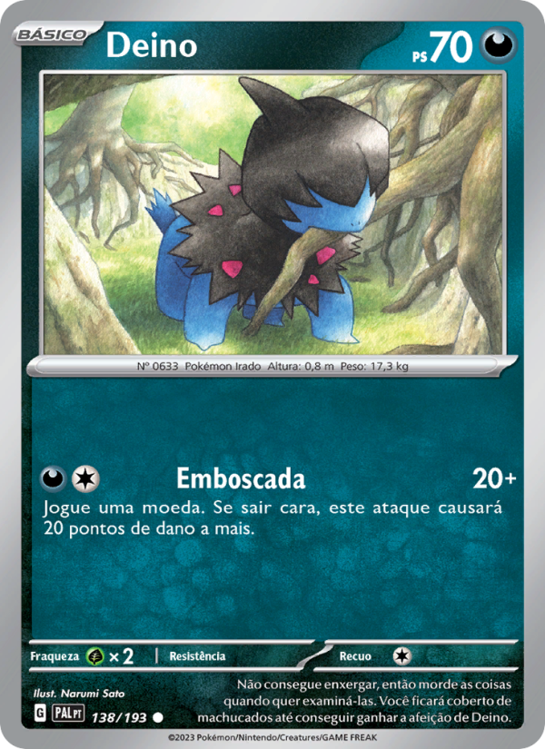 Deino 138 — Evoluções em Paldea (Portuguese Pokémon TCG card)