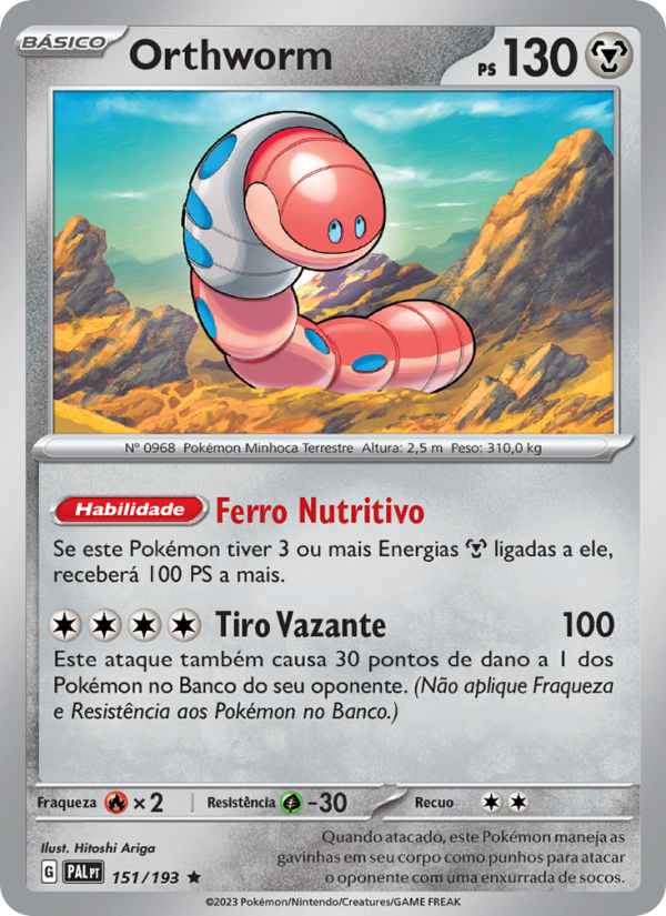 Orthworm 151 — Evoluções em Paldea (Portuguese Pokémon TCG card)