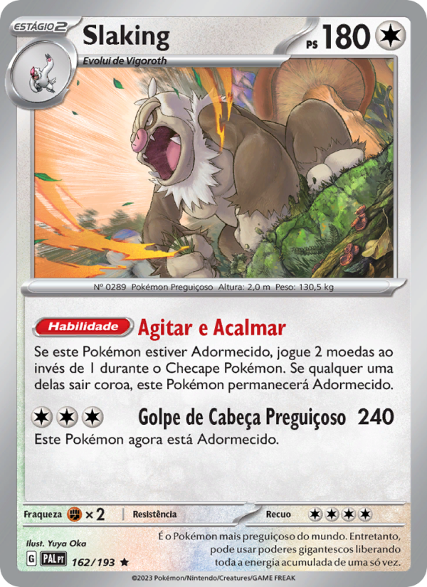 Slaking 162 — Evoluções em Paldea (Portuguese Pokémon TCG card)
