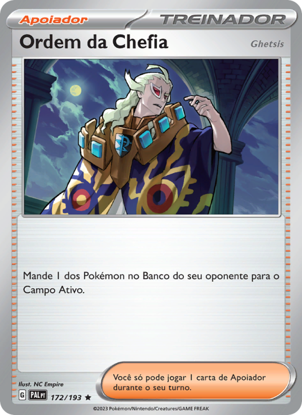 Ordem da Chefia 172 — Evoluções em Paldea (Portuguese Pokémon TCG card)