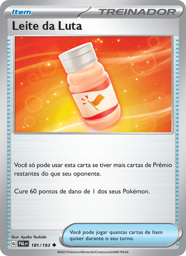 Leite da Luta 181 — Evoluções em Paldea (Portuguese Pokémon TCG card)