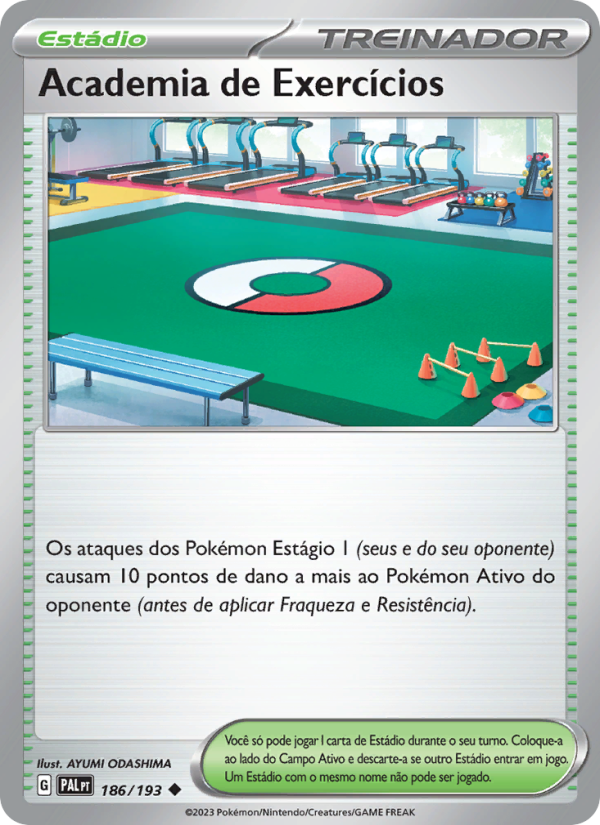 Academia de Exercícios 186 — Evoluções em Paldea (Portuguese Pokémon TCG card)