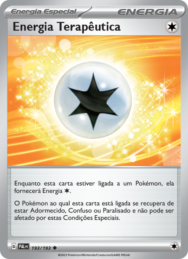 Energia Terapêutica 193 — Evoluções em Paldea (Portuguese Pokémon TCG card)