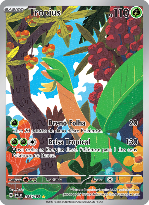Tropius 195 — Evoluções em Paldea (Portuguese Pokémon TCG card)