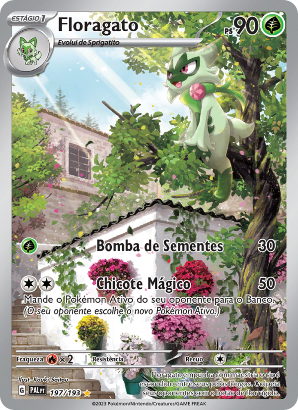 Floragato 197 — Evoluções em Paldea (Portuguese Pokémon TCG card)