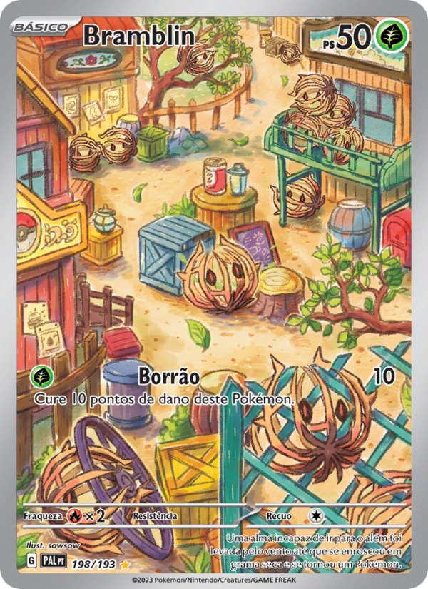 Bramblin 198 — Evoluções em Paldea (Portuguese Pokémon TCG card)