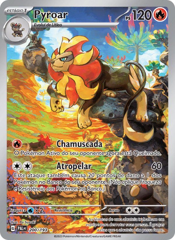 Pyroar 200 — Evoluções em Paldea (Portuguese Pokémon TCG card)