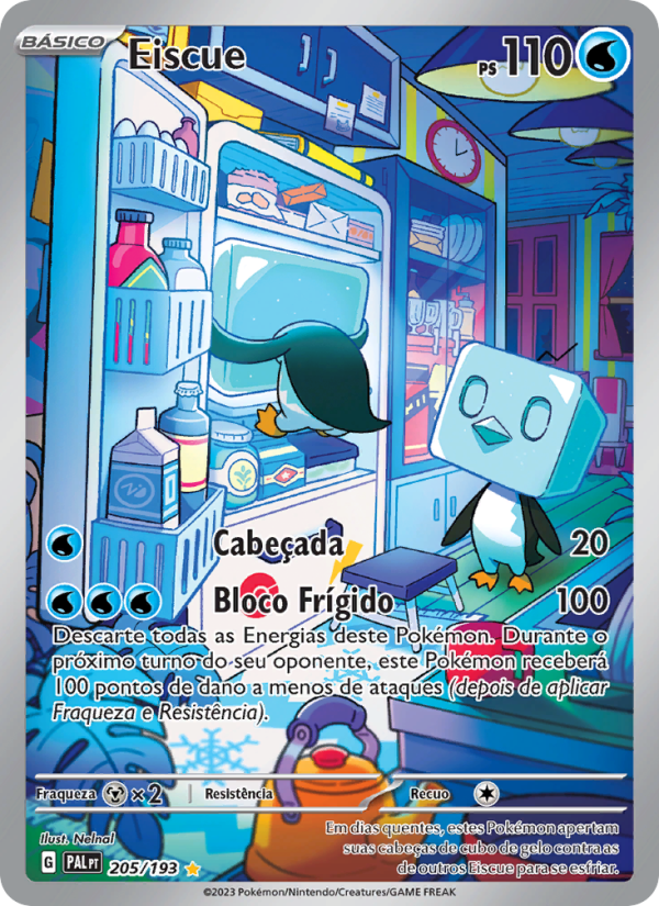 Eiscue 205 — Evoluções em Paldea (Portuguese Pokémon TCG card)
