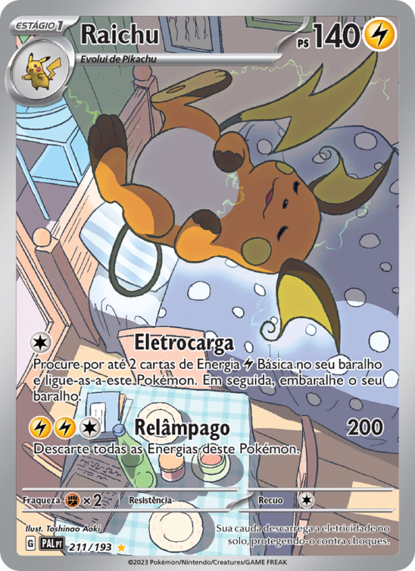 Raichu 211 — Evoluções em Paldea (Portuguese Pokémon TCG card)