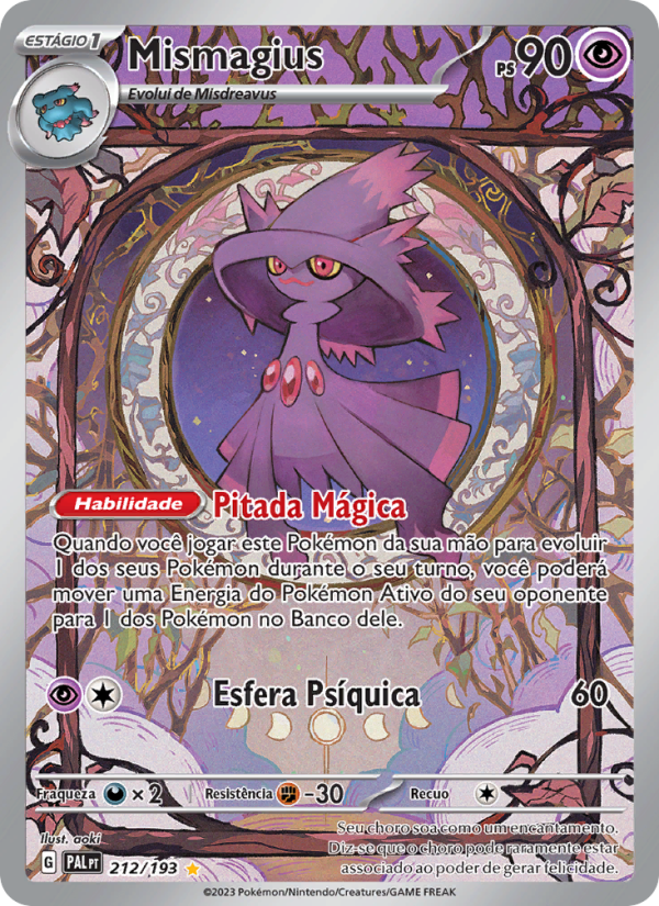 Mismagius 212 — Evoluções em Paldea (Portuguese Pokémon TCG card)