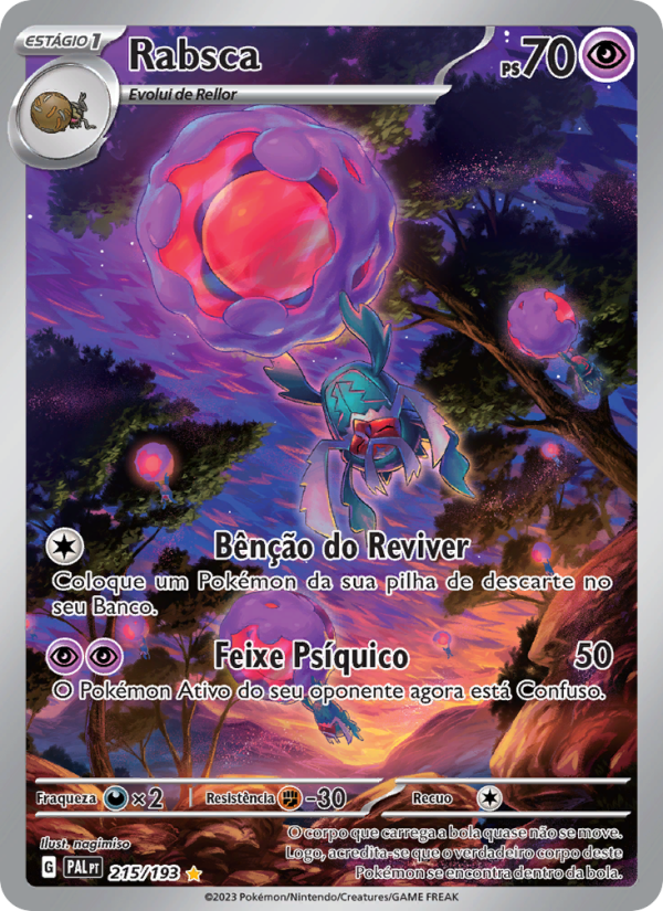 Rabsca 215 — Evoluções em Paldea (Portuguese Pokémon TCG card)