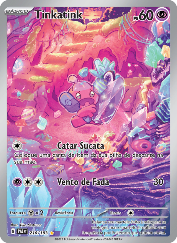 Tinkatink 216 — Evoluções em Paldea (Portuguese Pokémon TCG card)
