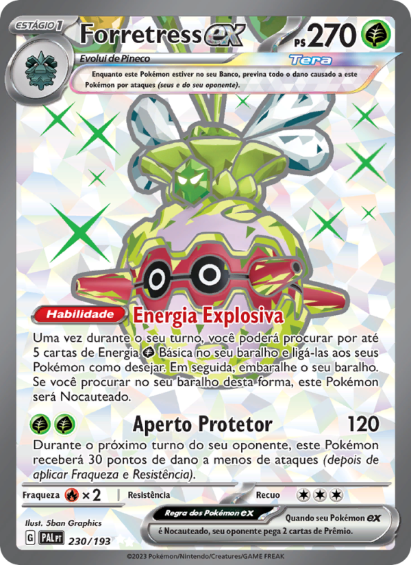 Forretress ex 230 — Evoluções em Paldea (Portuguese Pokémon TCG card)
