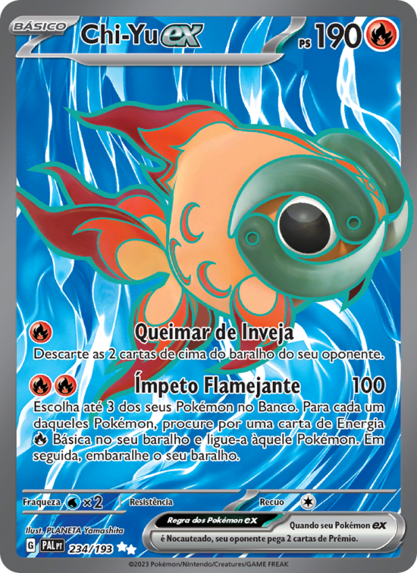 Chi-Yu ex 234 — Paldea Evolved (Portuguese Pokémon TCG card)